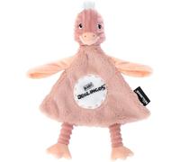 KALANKA-LES DEGLINGOS - DOUDOU Baby Pomelos l'autruche - Velours côtelé ultra doux - Idée cadeau - Dès la naissance - 28 cm - Rose