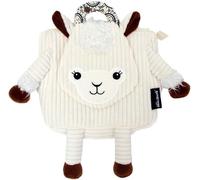 Kalanka-Les Déglingos - Muchachos Le Lama - Sac À Dos Velours - Ultra Doux - Peluche - Sac Crèche Ou Nounou - Convient Dès La Naissance - Cadeau Bébé, Blanc, Maron