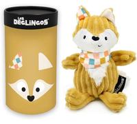 KALANKA-LES DEGLINGOS - Peluche Renard Simply avec Boîte Cadeau, 22 cm, Jaune Moutarde, Dès la Naissance