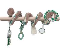 Kalanka-Les Deglingos - Spirale D`Activités Jelekros Le Lion- Jouet D`Éveil Pour Bébé Avec Activités Sonores Et Tactiles - 1 Pièce - Taupe - 40cm Déployé