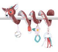 Kalanka-Les Deglingos - Spirale D`Activités Melimelos La Biche - Jouet D`Éveil Pour Bébé Avec Activités Sonores Et Tactiles - 1 Pièce - Terracotta - 40cm Déployé