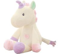 KALANKA-Licorne en Peluche Super Doux Velours Teddy Câlin Jouet Animal Peluche pour Tout-Petits Les Enfants (Crème 33 cm)
