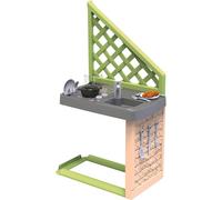 KALANKA-Life - Cuisine d'été - Compatible avec de Nombreuses Maisons - Plaque Grill, Evier avec Robinet - Matière Recyclée - A Partir de 2 Ans - Fabrication Française