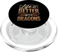 Kalanka-Life Is Better With Dragons Fantasy Quote Popsockets Popgrip Pour Magsafe