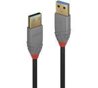 KALANKA-Lindy USB to USB 3.2 A/A Cable, Anthra Line 2 Metre, Cable with 5Gbps Data Transfer Compatible with TV, Monitor, Tablet, Laptop, Camera 10 Year Warranty