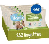 Kalanka-- Lingettes Bébé Ecologiques Peaux Sensibles - Sans Parfum Ni Allergènes - Lot De 4 - Testées Dermatologiquement - Fibres 100% D'origine Naturelle - Compostables À La Maison - 232 Lingettes