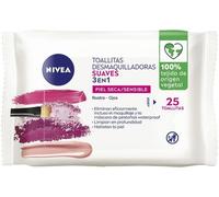 Kalanka-Lingettes Démaquillantes Douces (1 X 25 Unités), Lingettes Démaquillantes Pour Peau Sèche Et Sensible, Lingettes Humides Pour Le Visage, Les Yeux, Les Lèvres Et Le Cou