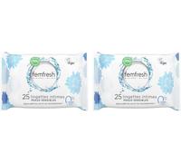 Kalanka-- Lingettes Intimes Peaux Sensibles 0%, Aloe Vera & Calendula - 25 Lingettes (Lot De 2)