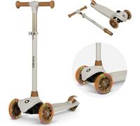 Kalanka-Lionelo Jessy Trottinette D'équilibre Pour Enfants De 3 Ans À 50 Kg, Trottinette Trois Roues Légère Avec Réglage En Hauteur, Roues Led, Plateforme Antidérapante, Hauteur Scooter (Brown)