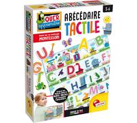 KALANKA-Lisciani - Abécédaire Tactile - Méthode MONTESSORI - Jeu Educatif et Amusant - Pour Enfants de 3 à 6 Ans - Boîte Tactile - Lettres Cartonnées - Alphabet - Carton Loto