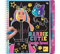 KALANKA-Lisciani - Barbie - Carnet de Croquis Mignon à Gratter - Livre Magique à Colorier et à Décorer - Jeu Créatif - Pages Multicolores - Pour Filles à Partir de 4 ans