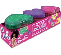 KALANKA-Lisciani, Barbie Glitter Dough Kit D¿été, 3 Pots en forme de c?ur, Pâte à modeler avec paillettes, Pack 3 x 100 g - Jeu créatif pour les filles à partir de 3 ans - 88836
