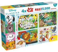 KALANKA-Lisciani - DISNEY CLASSICS - Puzzle Éducatif Double Face 4x48 Pièces pour Enfants dès 3 Ans - à Assembler et Colorier - Activité Ludique pour Développer Mémoire et Concentration