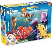 KALANKA-Lisciani - Puzzle Disney 2 en 1 - Némo - Puzzle Géant 70 x 50 cm de 60 pièces - Double Face avec Verso à Colorier - pour Enfants dès 3 ans -Feutres Inclus pour Coloriage- Fabriqué En Italie