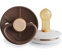 Kalanka-Little Viking Sucette En Latex Lot De 2 Sucettes Sucette En Caoutchouc Fabriqué Au Danemark Sans Bpa Tétine Cerise Symétrique (Cocoa/Cream, Taille 2 (6-18 Mois))