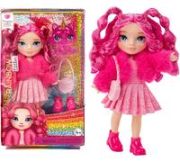 KALANKA-Littles - Magenta Monroe - Petite Poupée Mannequin Articulée - Poupée Rose de 14 cm avec Sac à Main et Chaton Magique - Convient aux Enfants et aux Collectionneurs