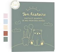 Kalanka-- Livre De Naissance Bébé Pour Coller Des Photos Et Écrire Avec Plus De 50 Pages Et Autocollants, Album Photo Bebe De Première Année Jusqu'à Ses 5, Idéal Comme Cadeau Naissance Fille Et Garço