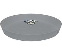 KALANKA-Loft Urban Soucoupe Ronde 28 - Soucoupe pour Extérieur - Ø 27.5 x H 3.5 cm - Gris/Living Ciment