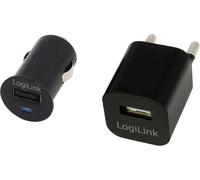 KALANKA-LogiLink Chargeur USB de voyage - Secteur et voiture (allume cigare) (PA0076)