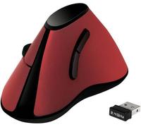KALANKA-LogiLink ID0159 Souris Ergonomique sans Fil Radio Optique Noir, Rouge 5 Boutons 1200 dpi Ergonomique