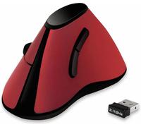 KALANKA-LogiLink ID0159 Souris Ergonomique sans Fil Radio Optique Noir, Rouge 5 Boutons 1200 dpi Ergonomique