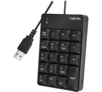 KALANKA-LogiLink ID0184 Clavier numérique supplémentaire avec Port USB et indicateur d'activité LED Noir