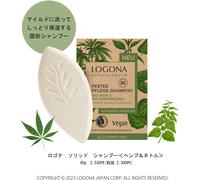 Kalanka-Logona Naturkosmetik Shampooing Solide Pour Cheveux Naturellement Sains, Barre De Shampooing Avec Formule Végétalienne À Base De Chanvre Bio Et D'ortie Biologique, Comme Du Savon Capillaire,