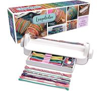 KALANKA-- LOOPDEDOO FR - Kit de Bracelets d'Amitié DIY pour Enfants dès 8 ans - Mode d'Emploi En Français - Métier à Tisser Rotatif Facile - 12 Fils 100% Coton Inclus - Activité Créative -Idée Cadeau