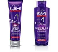 Kalanka-L'oréal Paris Elseve Masque Violet Déjaunisseur Pour Cheveux Blonds Ou Blancs Color-Vive, 150ml & Elseve Shampooing Violet Déjaunisseur - Pour Cheveux Blonds Ou Blancs - Color-Vive - 200 Ml