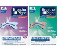 Kalanka-Lot - Bandelettes Nasales Contre Le Ronflement, Aident À Mieux Respirer - Sensitive - 10 Unités - Taille S/M + Menthol - 10 Unités - Taille S/M