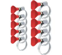 KALANKA-Lot de 10 colliers de serrage réglables - 16-27 mm - 25-40 mm - Avec poignée - Pour tuyau d'eau, de gaz, de jardin, de piscine