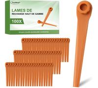 KALANKA-Lot de 100 lames de rechange PA6 RotorCut compatibles avec le Coupe-Bordures Gardena, Lame en plastique pour Gardena Coupe-Bordures sans Fil