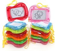 KALANKA-Lot de 12 Ardoise Magique Enfant, Porte Clef Drole, Mini Ardoise Effacable Magnétique Portable Tableau de Dessin Magnétique Effaçable avec Porte-Clés, Goodies Anniversaire Enfant