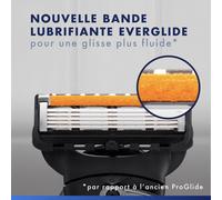 Kalanka-Lot De 12 Recharges De Rasoir Pour Hommes Proglide, Authentiques, Cartouche A 5 Lames Ultra-Affutées, Nouvelle Lubrification, Bande Lubrifiante X2, Rasage Du Visage Flexible