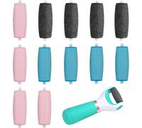 KALANKA-Lot de 12 Rouleaux de Rechange Compatibles avec Scholl Velvet Smooth, Recharge Rapeuse Pieds 3 Types de Rugosité, Rouleau Pied pour lime à Pied électrique, Rouleaux pour Pédicure