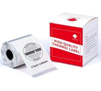 Kalanka-Lot De 130 Étiquettes Auto\U2011adhésives, M110, M120, M200, M220, M221, Multifonction, Carrées, Transparentes, 40 X 60 Mm