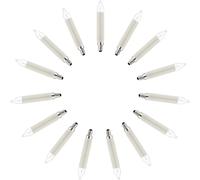 KALANKA-Lot de 15 AC E10 14V 3W Ampoule de Bougie, Blanc Chaud 2700K, 30LM, E10 Petite Base à Vis, Ampoule pour Chandelier Ampoule Remplacer, pour Lampe à Cordes, Chandelier, Arche Lumineuse (15, E10