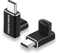 KALANKA-Lot de 2 Adaptateurs coudés USB C 90 Degrés, Up&Down Mâle vers Femelle Convertisseur 100W Vidéo 4K 20Gbit/s USB Type C 3.2 pour Steam Deck, Switch, MacBook