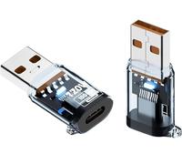 KALANKA-Lot de 2 adaptateurs USB 3.2 vers USB C 10 Gbit/s, USB mâle vers USB de type C femelle, OTG PD 120 W, charge rapide avec écran LED intelligent pour iPhone, MacBook, ordinateur portable