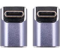 KALANKA-Lot de 2 adaptateurs USB C à Angle Droit USB C mâle vers USB C Femelle à 90 degrés pour commutateur de Pont Vapeur MacBook Pro/Tablette Air et Autres appareils de Type C