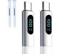 KALANKA-Lot de 2 adaptateurs USB C vers USB C, 100 W, connecteur USBC vers USBC femelle, écran LED, charge rapide et transfert de données, testeur OTG pour iPhone 15, autres câbles de type C, gris