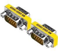 KALANKA-Lot de 2 adaptateurs VGA mâle vers VGA mâle 15 broches 15 broches SVGA Mini changeur de genre