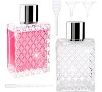 Kalanka-Lot De 2 Atomiseurs De Parfum Rechargeables En Verre De 100 Ml Avec Entonnoir Et Compte-Gouttes, Flacons Vaporisateurs De Voyage Transparents Portables Pour Distribution De Parfum Cosmétique
