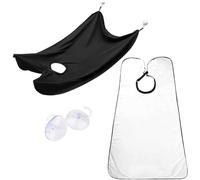 Kalanka-Lot De 2 Bavoirs À Barbe, Attrape-Poils De Barbe Pour Homme, Réparation, Extension De Barbe, Bavoir De Barbe Avec Ventouse, Outil De Rasage De Barbe