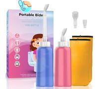 Kalanka-Lot De 2 Bidet Portables Avec 2 Buses + Tube Évolutif \U2013 Bidet De Voyage De 500 Ml \U2013 Bidet Personnel Portable De 500 Ml \U2013 Pour L'extérieur, Le Camping, Les Voyages, Le Conducteu