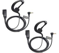 KALANKA-Lot de 2 casques talkie-walkie en forme de G - 1 broche jack 2,5 mm - Avec microphone PTT - Pour Motorola Talkabout TLKR T60 T62 T80 T82 T92 H2O XT180 Extreme Pmr446
