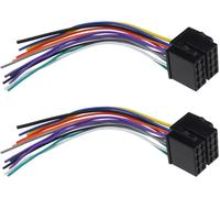 Kalanka-Lot De 2 Connecteurs Pré-Câblés Iso Femelle 16 Cm Prise Femelle Iso Faisceau De Câblage Compatible Avec Volkswagen Compatible Avec Sagitar Compatible Avec Magotan