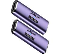 KALANKA-Lot de 2 coupleurs USB C femelle vers femelle 240 W Coupleur 40 Gbps USB 4 Type C 8K @ 60 Hz, 5K @ 60 Hz, 4K @ 120 Hz pour iPhone 15 Series, Thunderbolt 4/3, iPad, MacBook Pro/Air