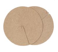 KALANKA-Lot de 2 disques de paillage en feutre de jute, diamètre 40cm, 700 gr/m2 pour protection arbustes et plantations, La Cordeline CJN10F, Naturel
