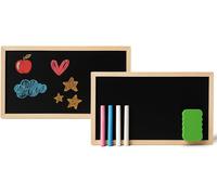 KALANKA-.- Lot de 2 Ensembles Scolaire et Loisir 3en1 - Kit Ardoise avec Éponge Effaçable et Craies - Polyvalent,Facile à Utiliser et Transporter - 2 Pièces 28x15cm